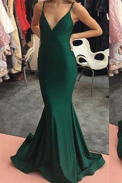 dark green mermaid dresses