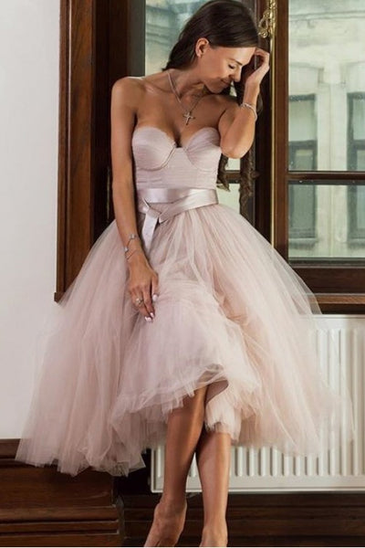 Dusty Pink Tulle Homecoming Dresses Season Sweetheart Dance Gown –  loveangeldress