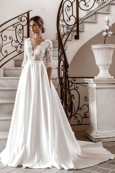 Allegra Bell Sleeve Lace Wedding Dress