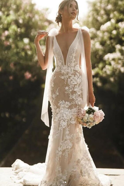 2025-v-neck-wedding-dresses-with-floral-lace-appliques