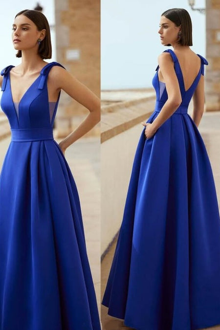 Blue Two-piece Homecoming Gown with Beaded Bodice