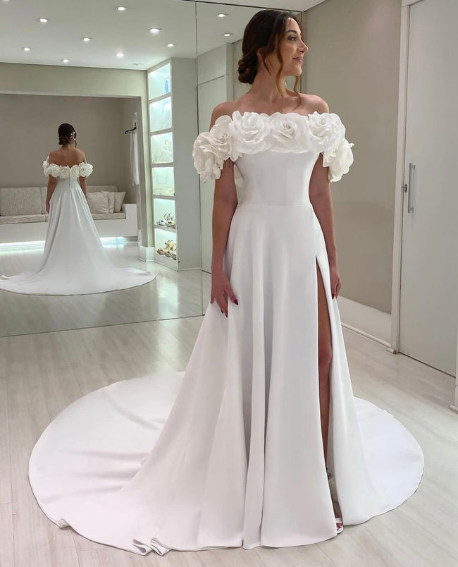 flowers-off-the-shoulder-wedding-dress-with-split-side-1