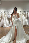 ruched-sweetheart-satin-wedding-gown-with-split-side-1