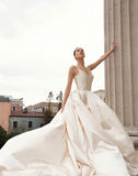  Analyzing image     satin-champagne-wedding-gown-with-ruched-sweetheart-1