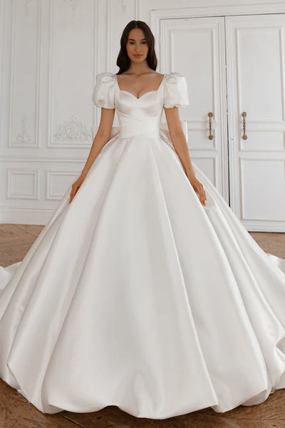 satin-long-train-wedding-gown-with-puff-sleeves