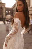 sexy-lace-mini-wedding-dress-with-off-the-shoulder-sleeves-3