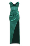 Sexy Ruching Emerald Green Dress for Prom Party