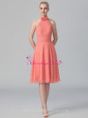 coral-bridesmaid-dresses-knee-length