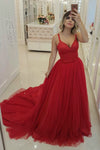 a-line-red-tulle-prom-gown-with-double-shoulder-straps