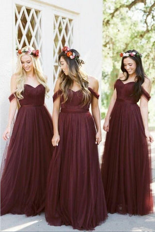 Wine on sale bridesmaid dresses