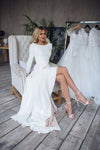 boat-neck-long-sleeve-high-low-wedding-dress-2020-1