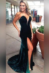 dark-green-velvet-prom-gown-plunging-v-neckline-vestido-de-formatura-1