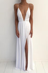 floor-length-white-chiffon-prom-dress-with-deep-v-neckline