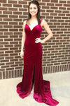 full-length-velvet-burgundy-prom-evening-dresses-with-side-slit