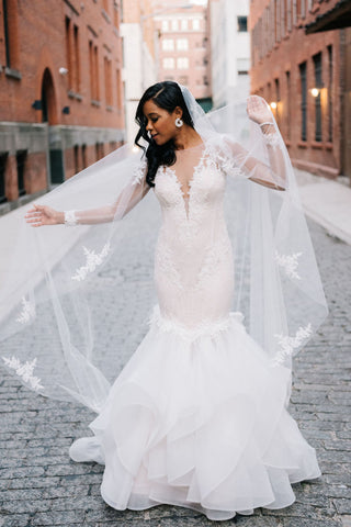 Mermaid Wedding Dress with Ruffle Bottom