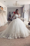 lace-tulle-ball-gown-long-sleeved-wedding-dress-off-the-shoulder