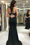 long-black-mermaid-evening-dresses-with-beaded-halter-neckline-1