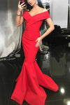 red-satin-mermaid-evening-dress-off-the-shoulder