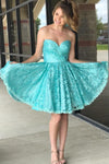 ruched-sweetheart-lace-tiffany-blue-homecoming-dresses-short