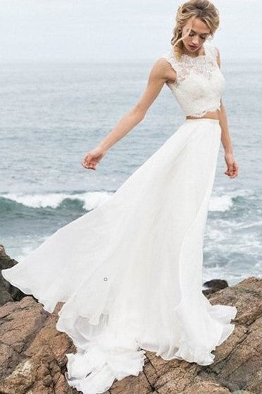 Jewel Simple Satin Wedding Dress with X Back